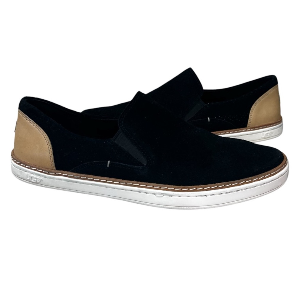 UGG Adley Black Suede Slip On Sneakers Size 9.5 - Picture 2 of 8